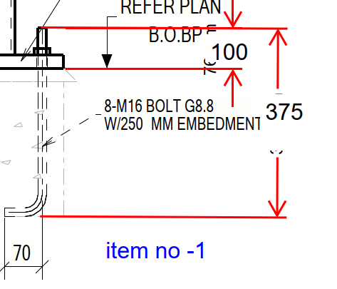 [20521W] M16 X 375MM (T:100MM) X 78MM HDG G8.8 L- ANCHOR C/W 1N&1W - LS - 06/06/22