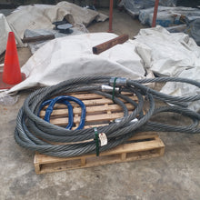 Load image into Gallery viewer, [217S27] 42m Dia x 10mtr (6x36) IWRC Galvanized Steel Wire Rope Both Ends 600mm Soft Eye c/w MOM Cert (WLL: 25 Ton)
