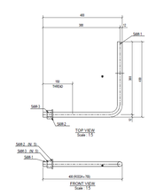 Load image into Gallery viewer, [216S12] M24 X 400MM (T:150MM) X 400MM GR8.8 L-ANCHOR BOLT - GALVD
