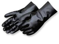 Black PVC Rubber Gloves