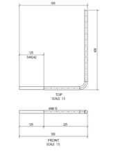 Load image into Gallery viewer, [216S12] M16 X 350MM (T:125MM) X 408MM GR8.8 L-ANCHOR BOLT ONLY - GALVD
