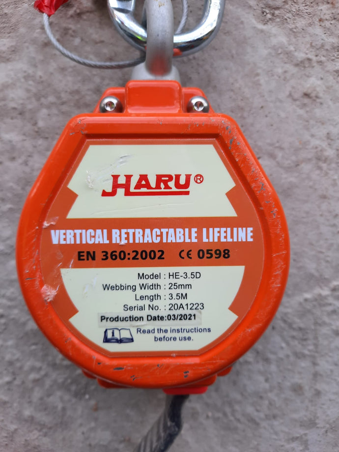 Haru Vertical Retractable Lifeline HE-3.5D (25mmx3.5M)