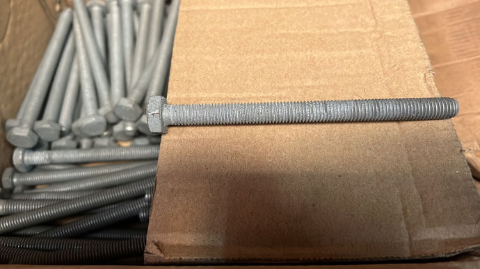 [K18023] M10 X 130 HDG G8.8 FT Hex Bolt with 1pc Class 8 Hex Nut