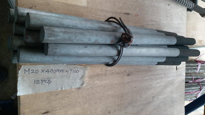 M20 X 400mm (T: 100mm) Galv G8.8 Anchor Bolt