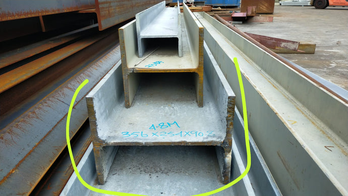 Galv UB 356mm X 254mm X 90.8kg/m X 4.8m(L) (S355JO) (@Jalan Kayu)