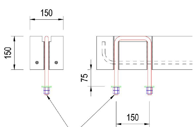 [19426K] M16 X ID150MM X H250MM X T:50MM GR8.8 UBOLT C/W 4PCS CLASS 8 HEX NUTS, 2PCS F436 FW - HDG  / Chin Yuan Metal / 23.09.2022